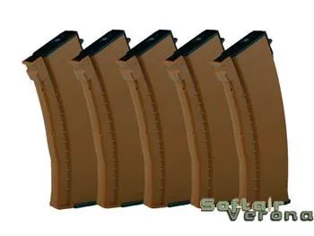E&L - Set 5 Caricatore Monofilare da 120 bb Per Fucile AK - EL74
