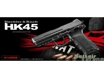 Marui - Pistola Heckler&Koch HK45 Blowback - Gas - Black - 141